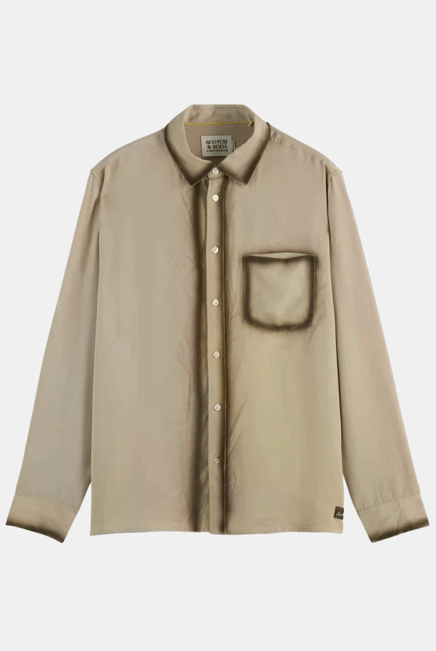 relaxed-fit-tencel-shirt front view by Scotch & Soda