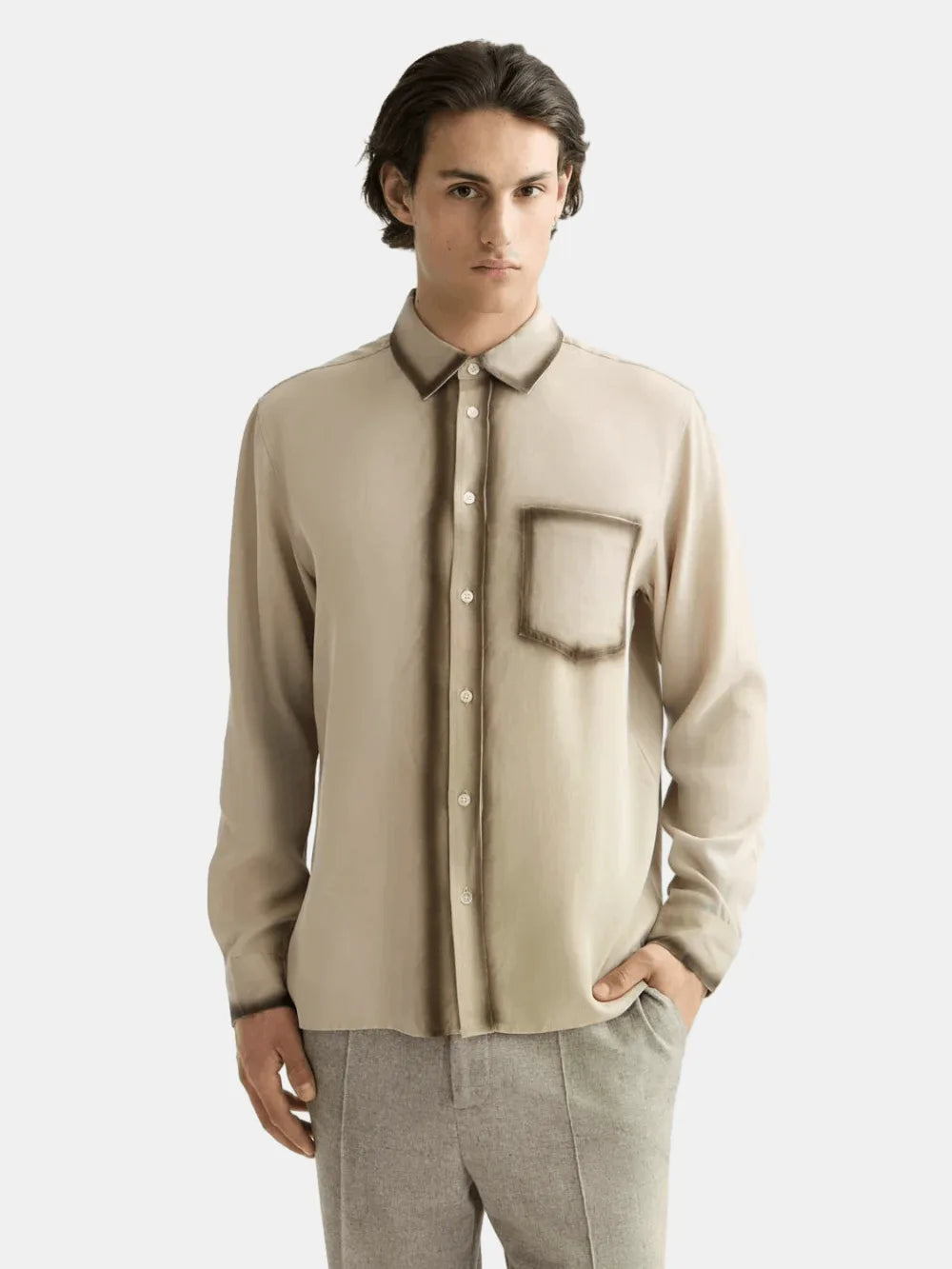 relaxed-fit-tencel-shirt front view by Scotch & Soda