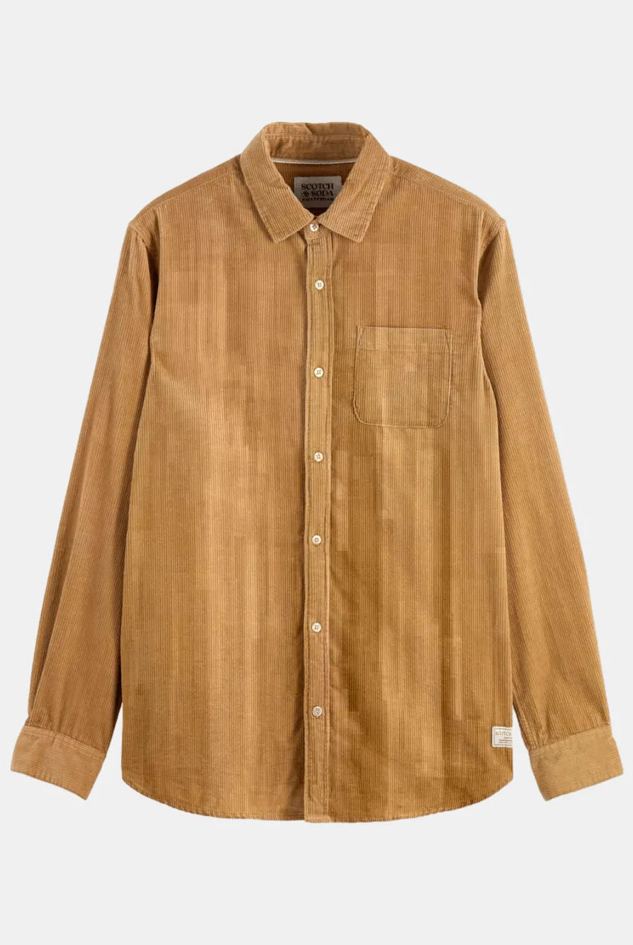 regular-fit-corduroy-shirt-1 front view by Scotch & Soda