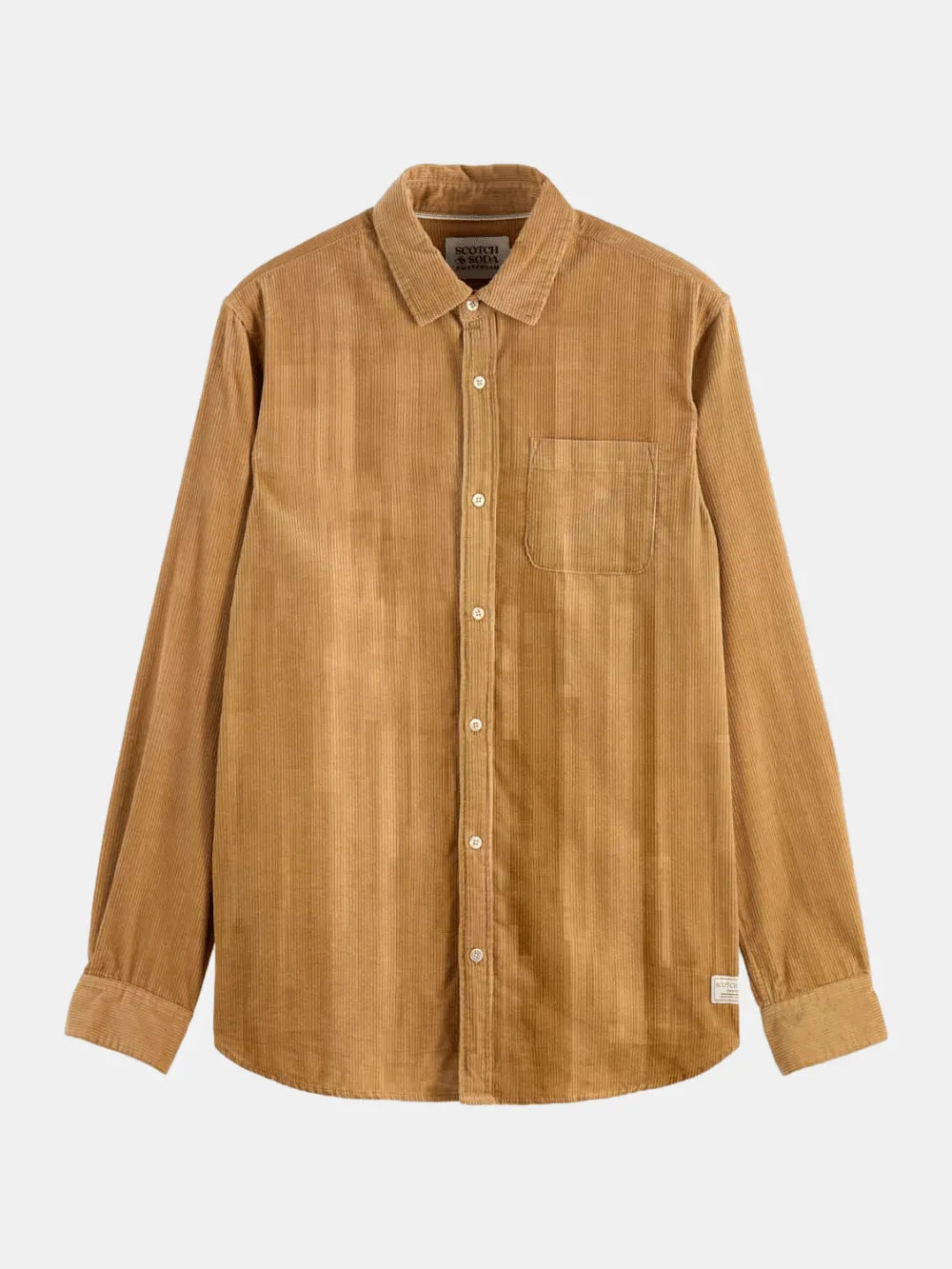 regular-fit-corduroy-shirt-1 front view by Scotch & Soda
