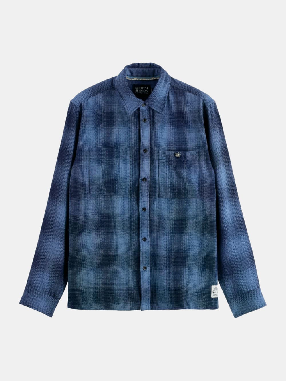 shadow-check-shirt front view by Scotch & Soda