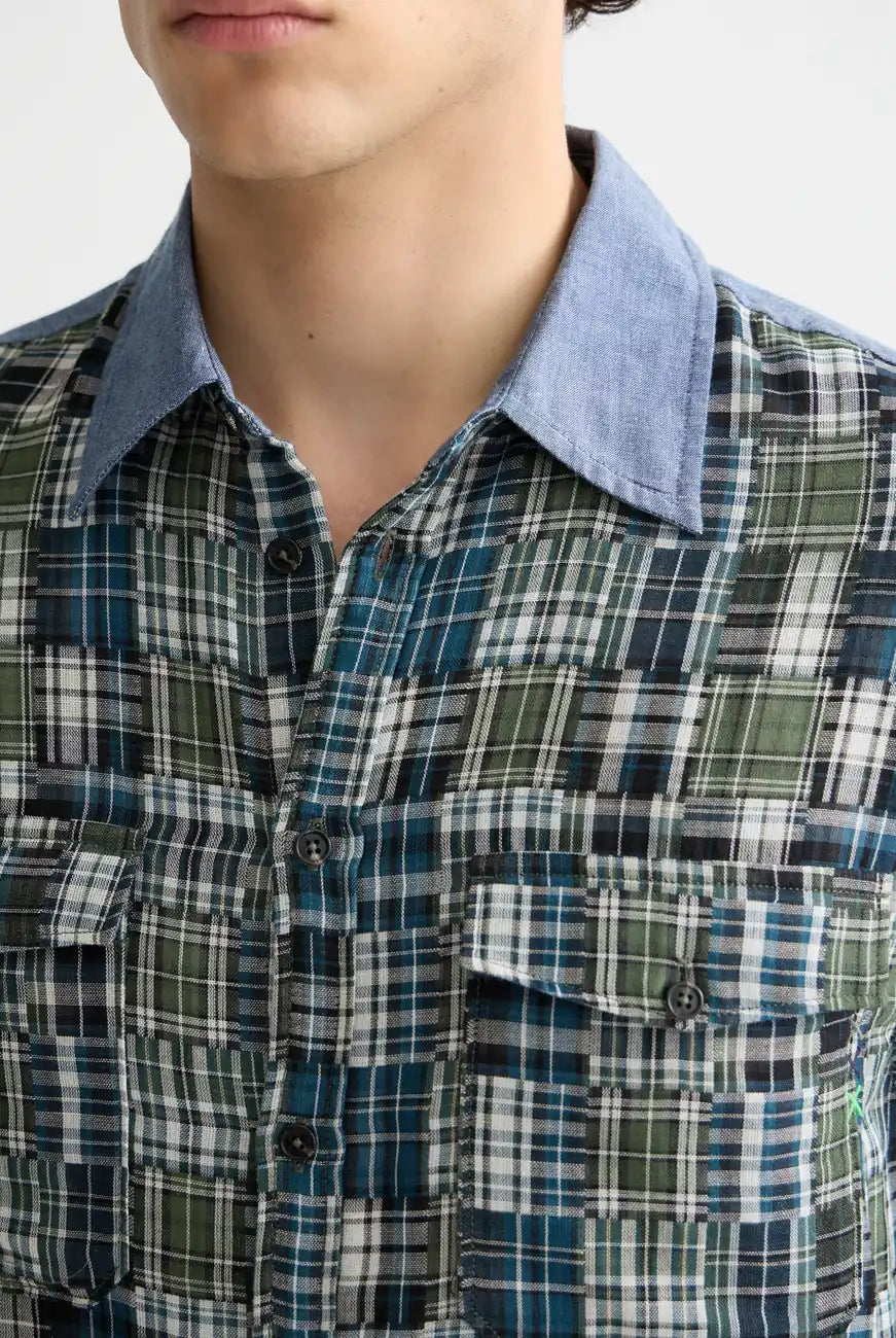 Patchwork Flannel Shirt detail view by Scotch & Soda