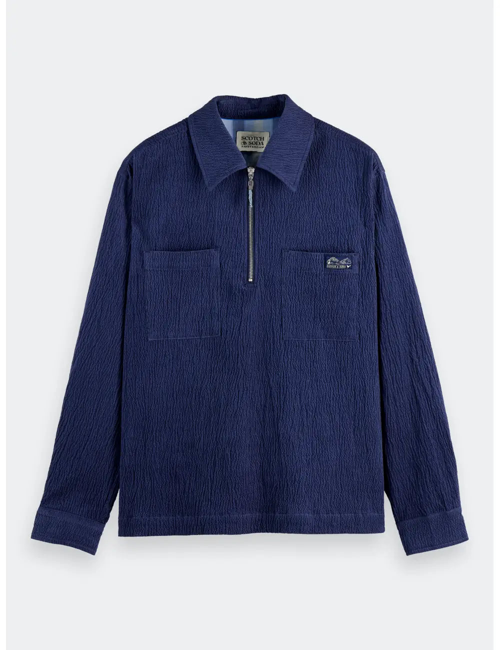 Zip Corduroy Shirt flat lay front view by Scotch & Soda