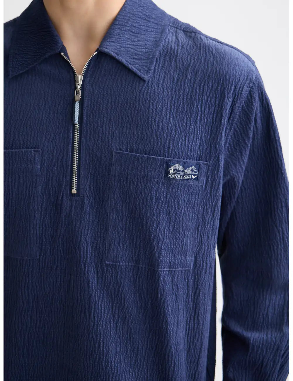 Zip Corduroy Shirt detail view by Scotch & Soda