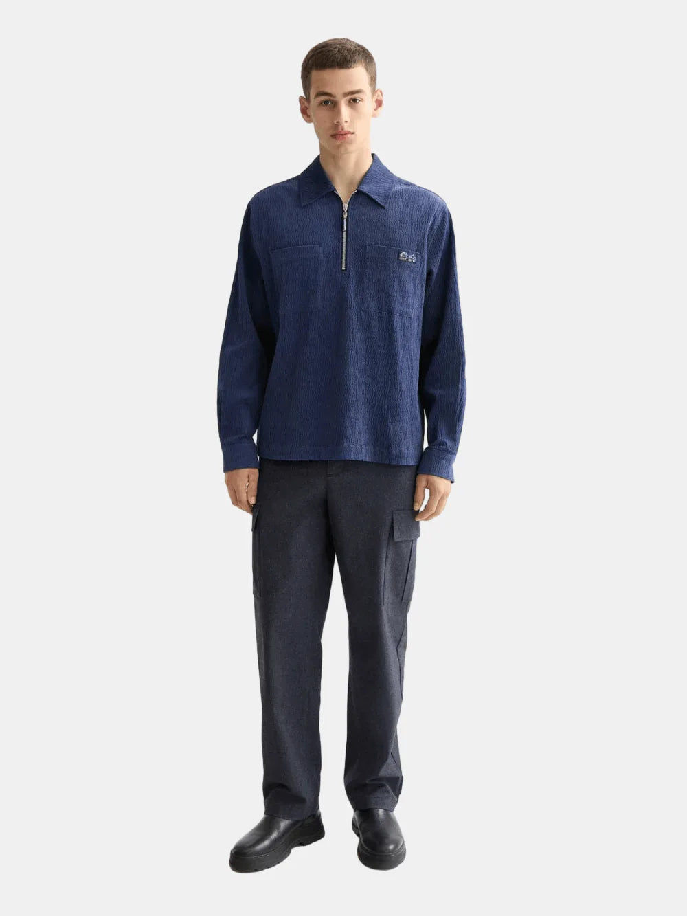 1/4 Zip Corduroy Shirt - Scotch & Soda