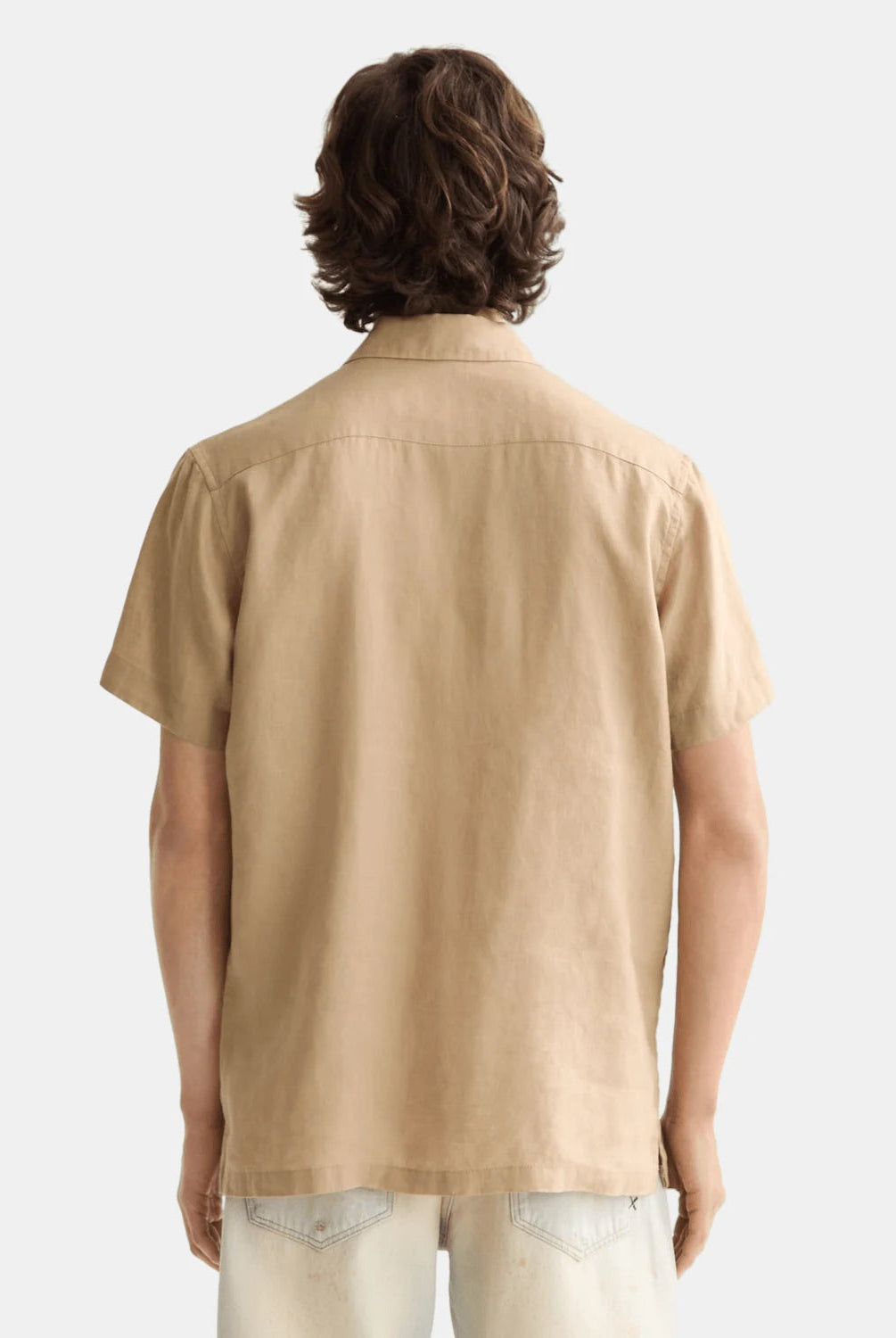 Regular Fit Short Sleeved Linen Shirt Back View - Scotch & Soda