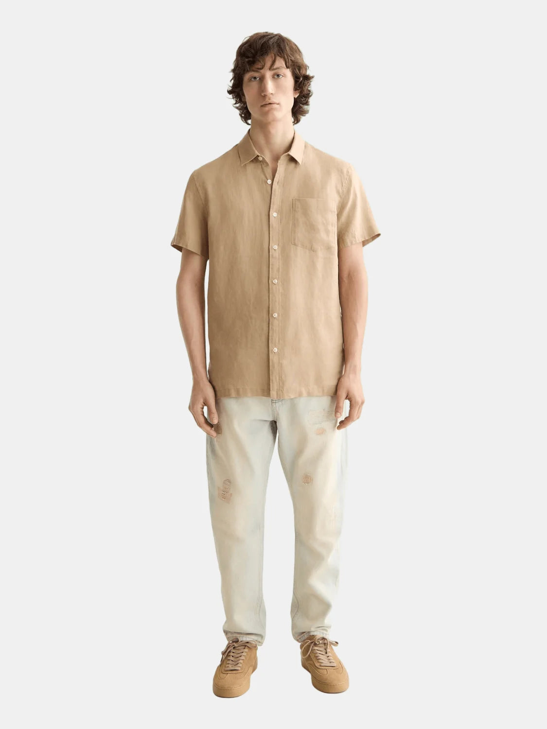 Regular-Fit Short-Sleeved Linen Shirt - Scotch & Soda