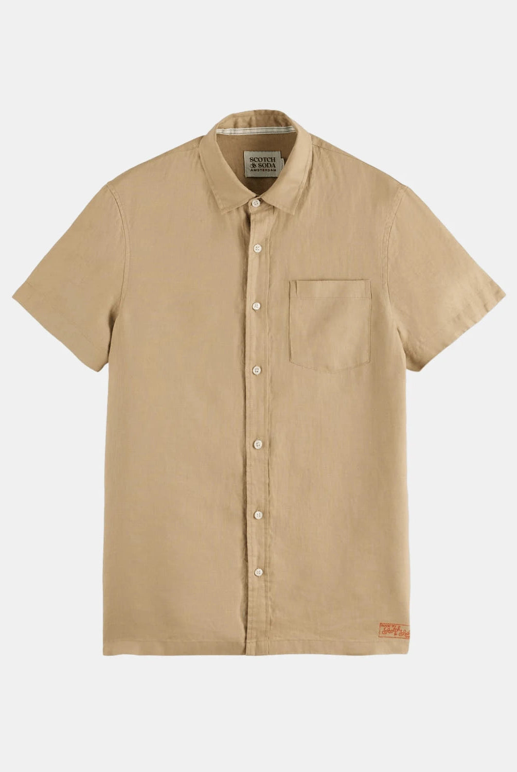 Regular Fit Short Sleeved Linen Shirt Image 2 - Scotch & Soda