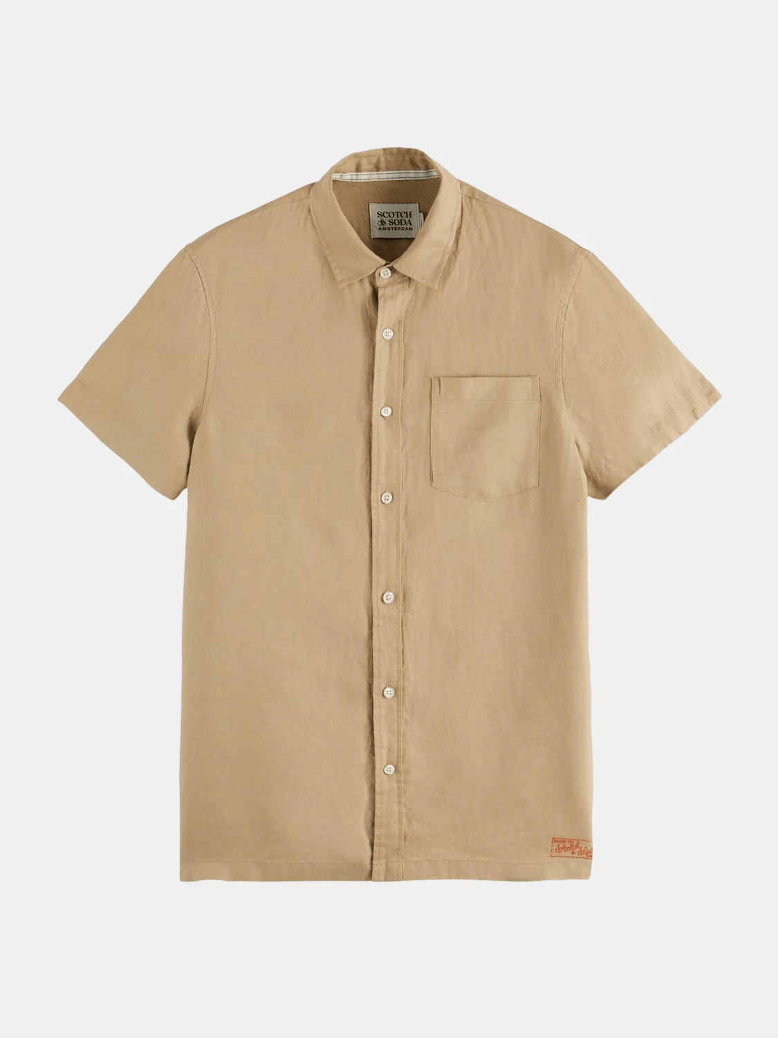 Regular Fit Short Sleeved Linen Shirt Image 2 - Scotch & Soda