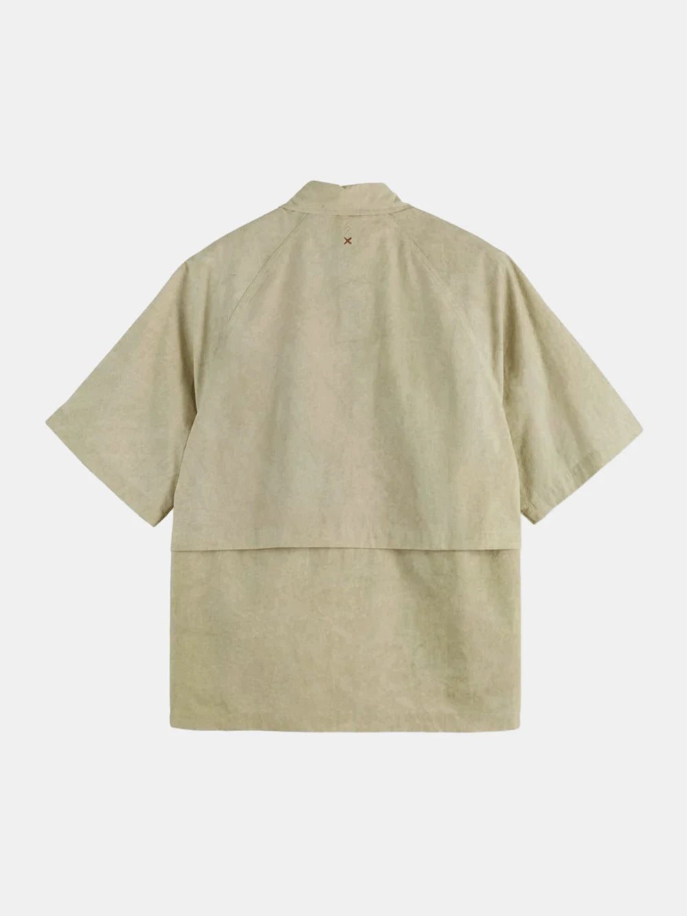 washed-layered-short-sleeved-shirt back view by Scotch & Soda