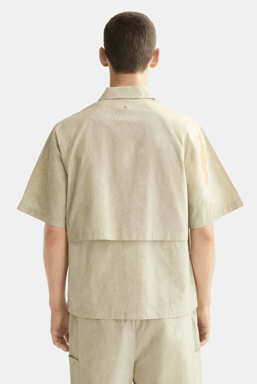 washed-layered-short-sleeved-shirt back view by Scotch & Soda
