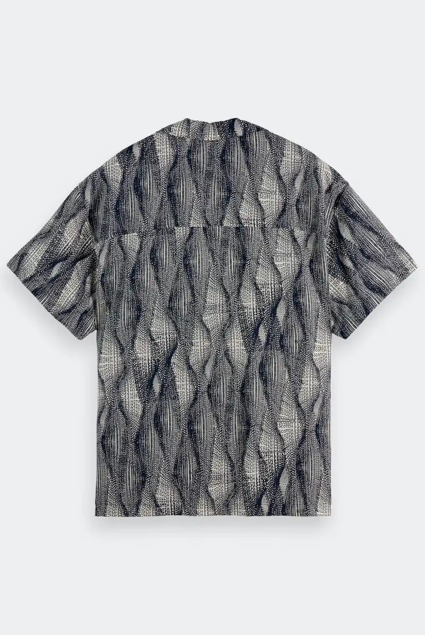 Printed Tencel Shirt flat lay back view by Scotch & Soda