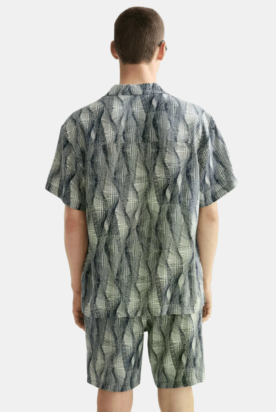 printed-short-sleeved-tencel-shirt back view by Scotch & Soda
