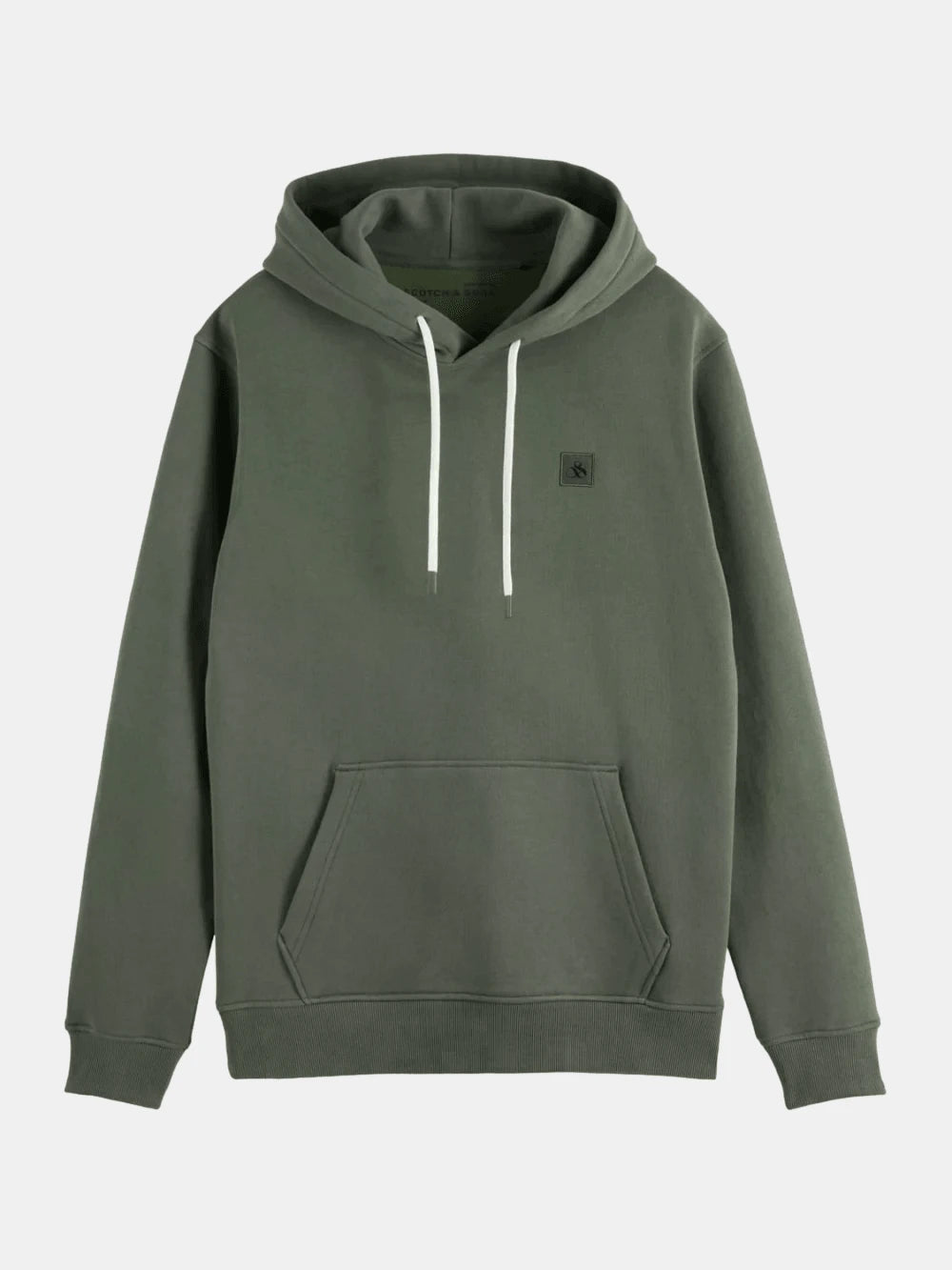 seasonal-core-regular-fit-logo-badge-hoodie-3 back view by Scotch & Soda