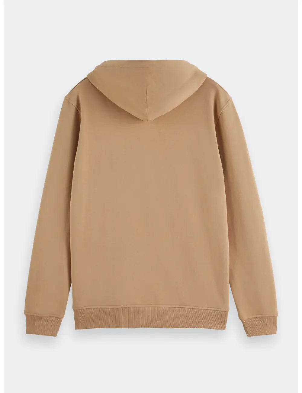 Logo Badge Hoodie flat lay back view by Scotch & Soda