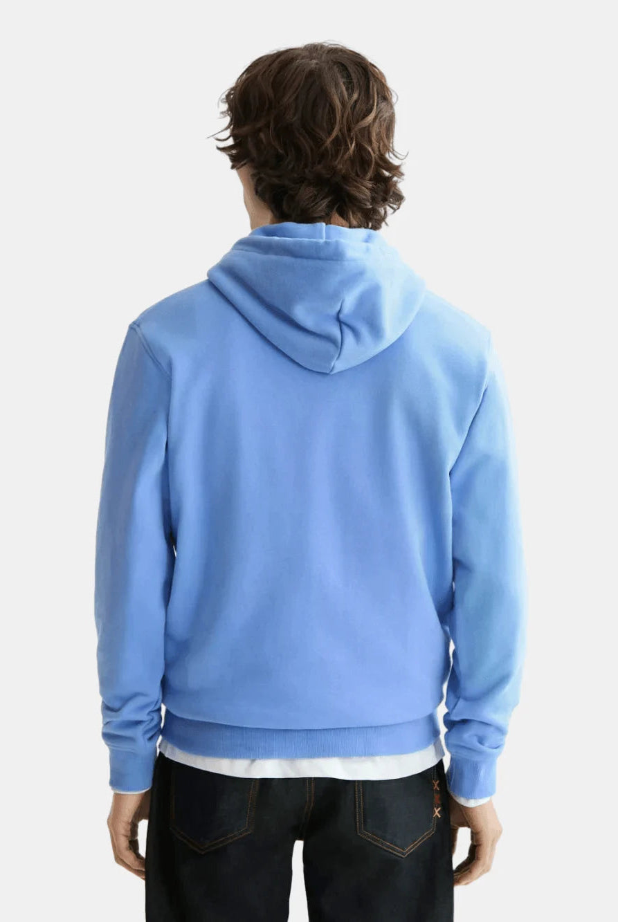 seasonal-core-regular-fit-logo-badge-hoodie-2 back view by Scotch & Soda