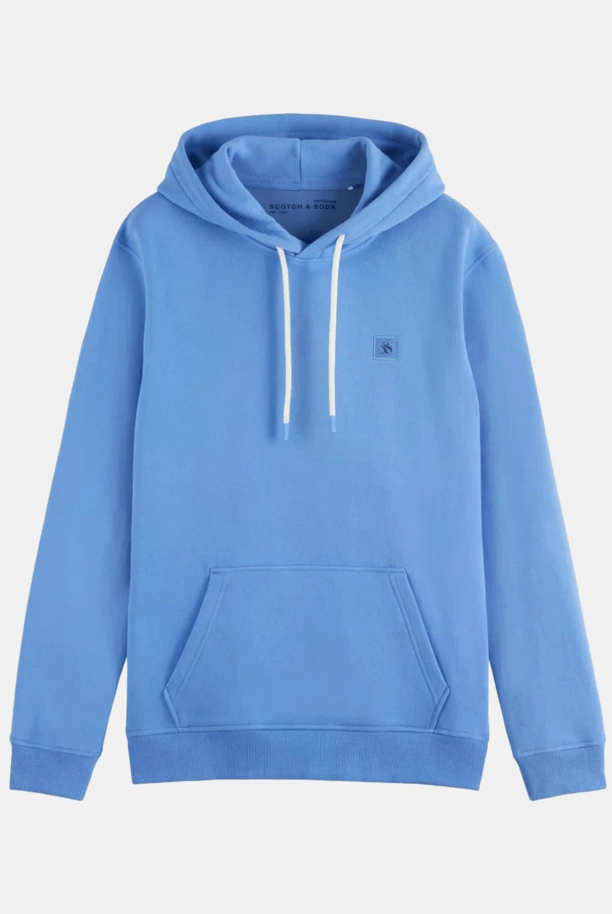 seasonal-core-regular-fit-logo-badge-hoodie-2 back view by Scotch & Soda