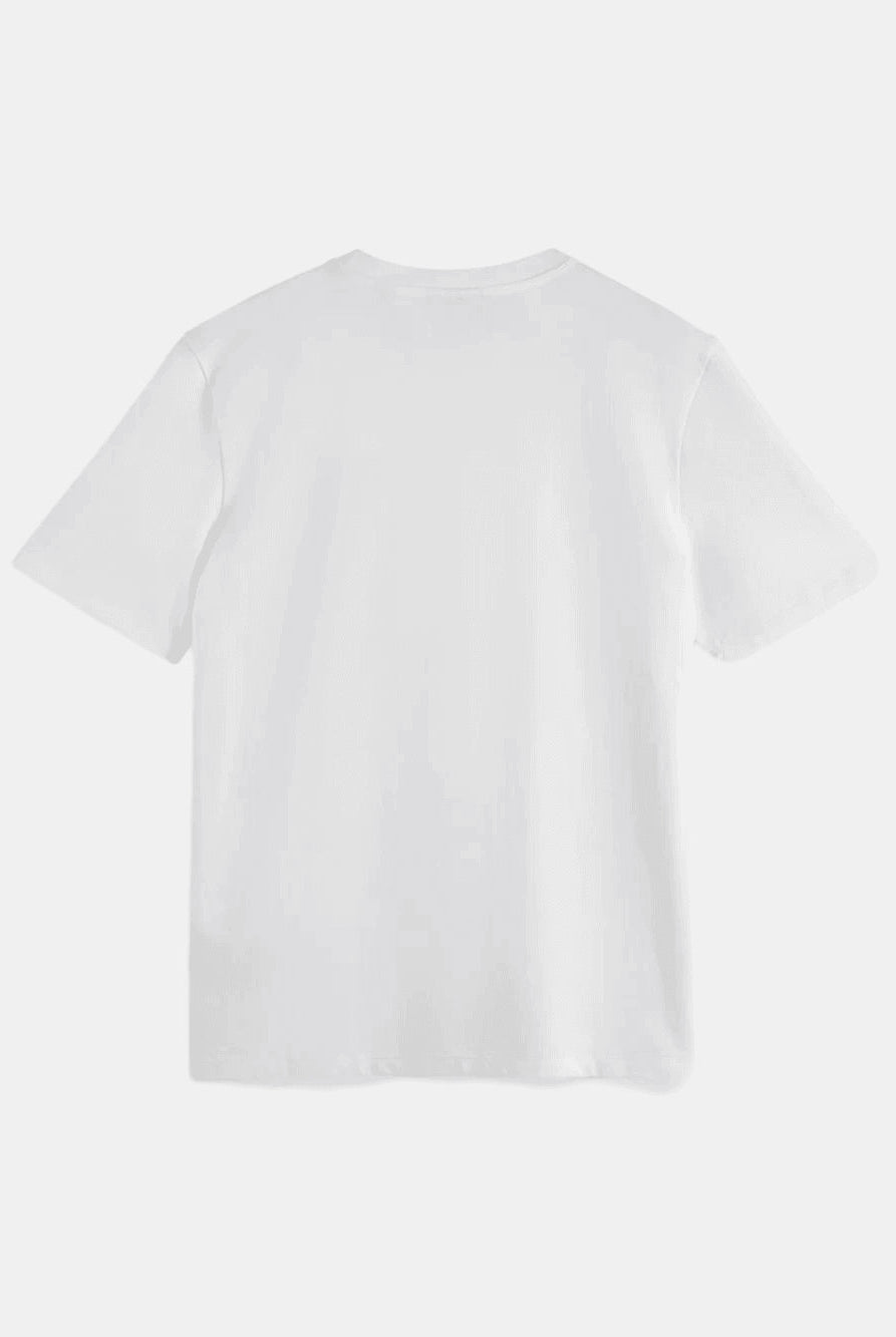 regular-fit-left-chest-logo-t-shirt back view by Scotch & Soda