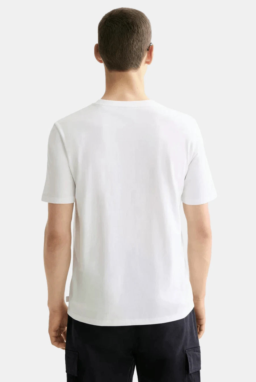 regular-fit-left-chest-logo-t-shirt back view by Scotch & Soda