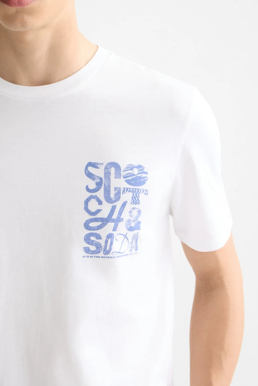regular-fit-left-chest-logo-t-shirt detail shot by Scotch & Soda