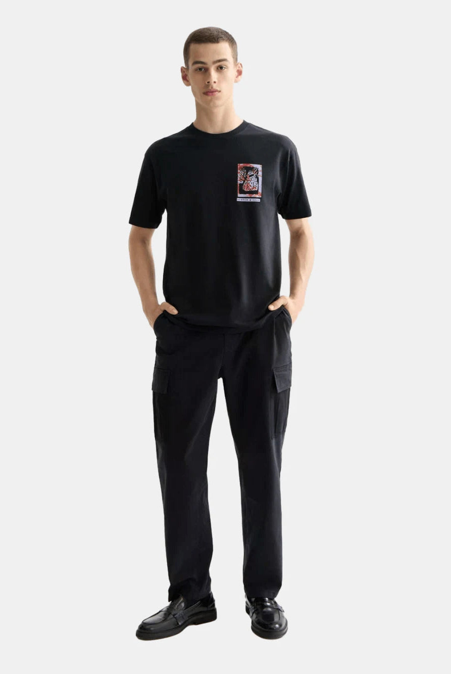 Relaxed Fit Front + Back Aw T-Shirt - Scotch & Soda