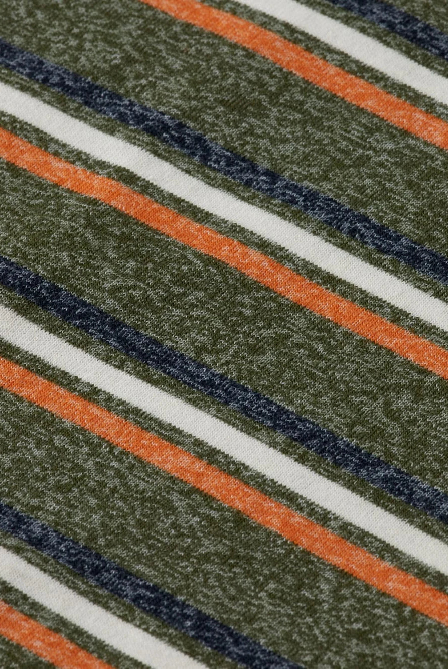 relaxed-fit-yarn-dye-stripe-t-shirt detail shot by Scotch & Soda