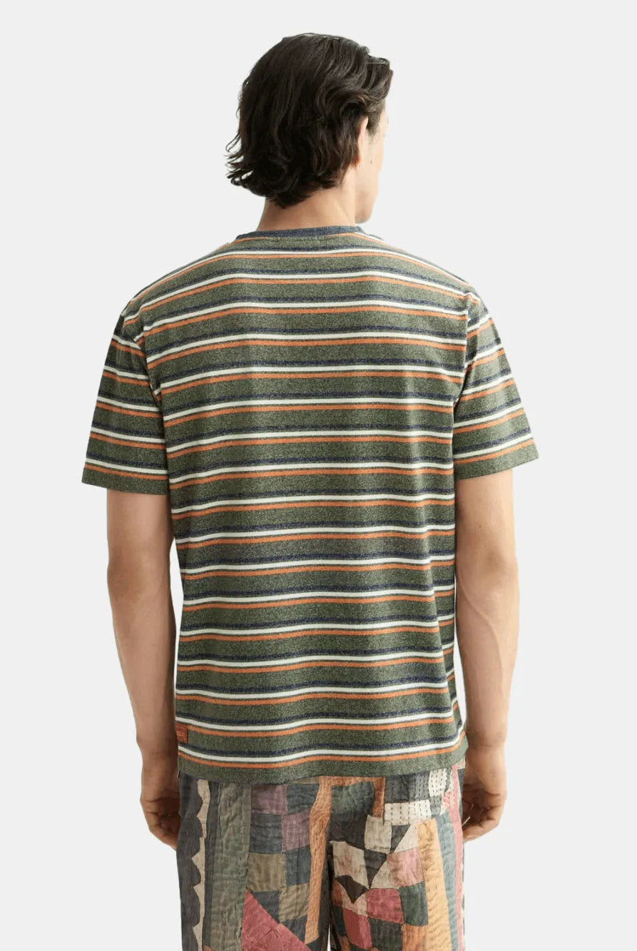 relaxed-fit-yarn-dye-stripe-t-shirt back view by Scotch & Soda