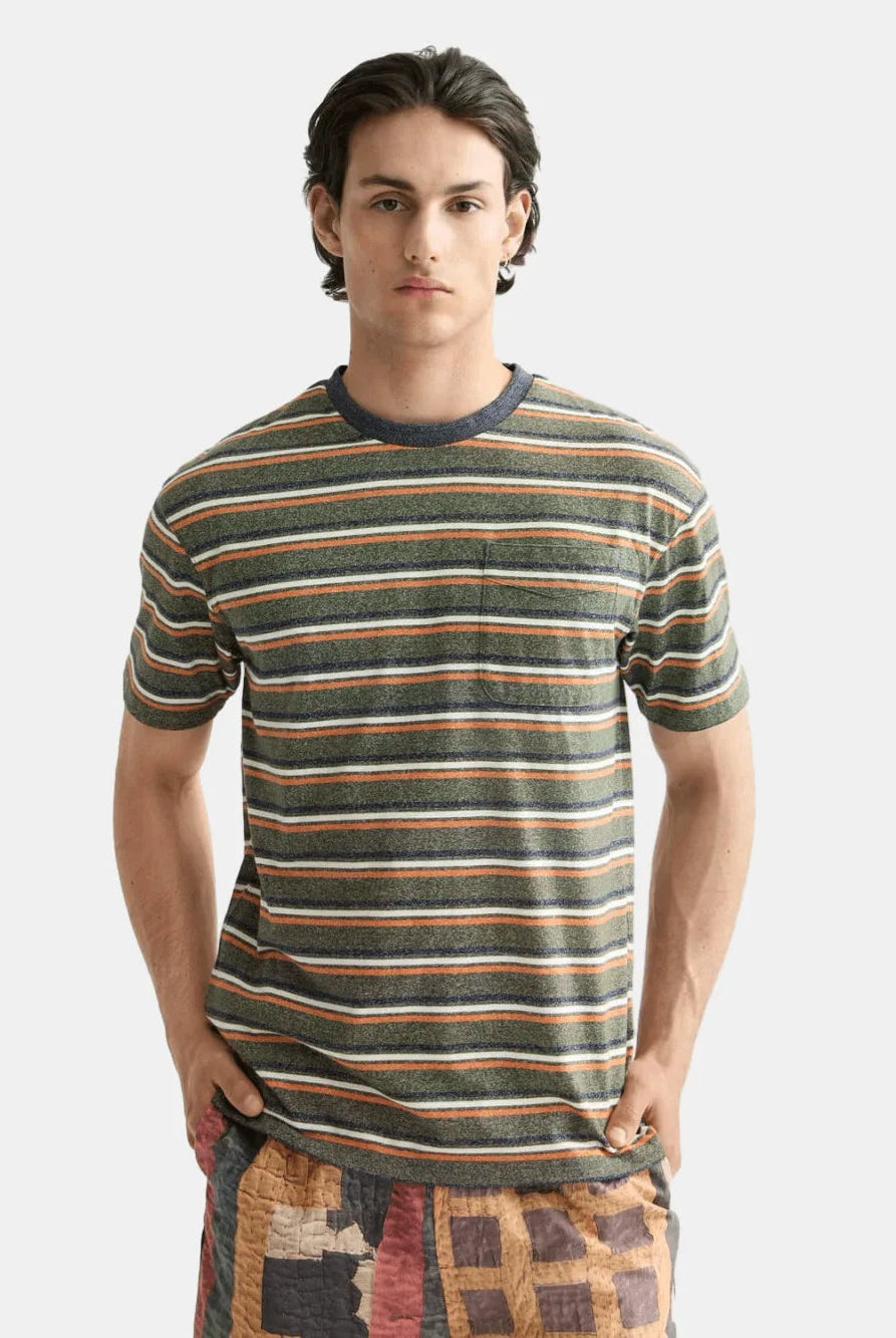 relaxed-fit-yarn-dye-stripe-t-shirt front view by Scotch & Soda
