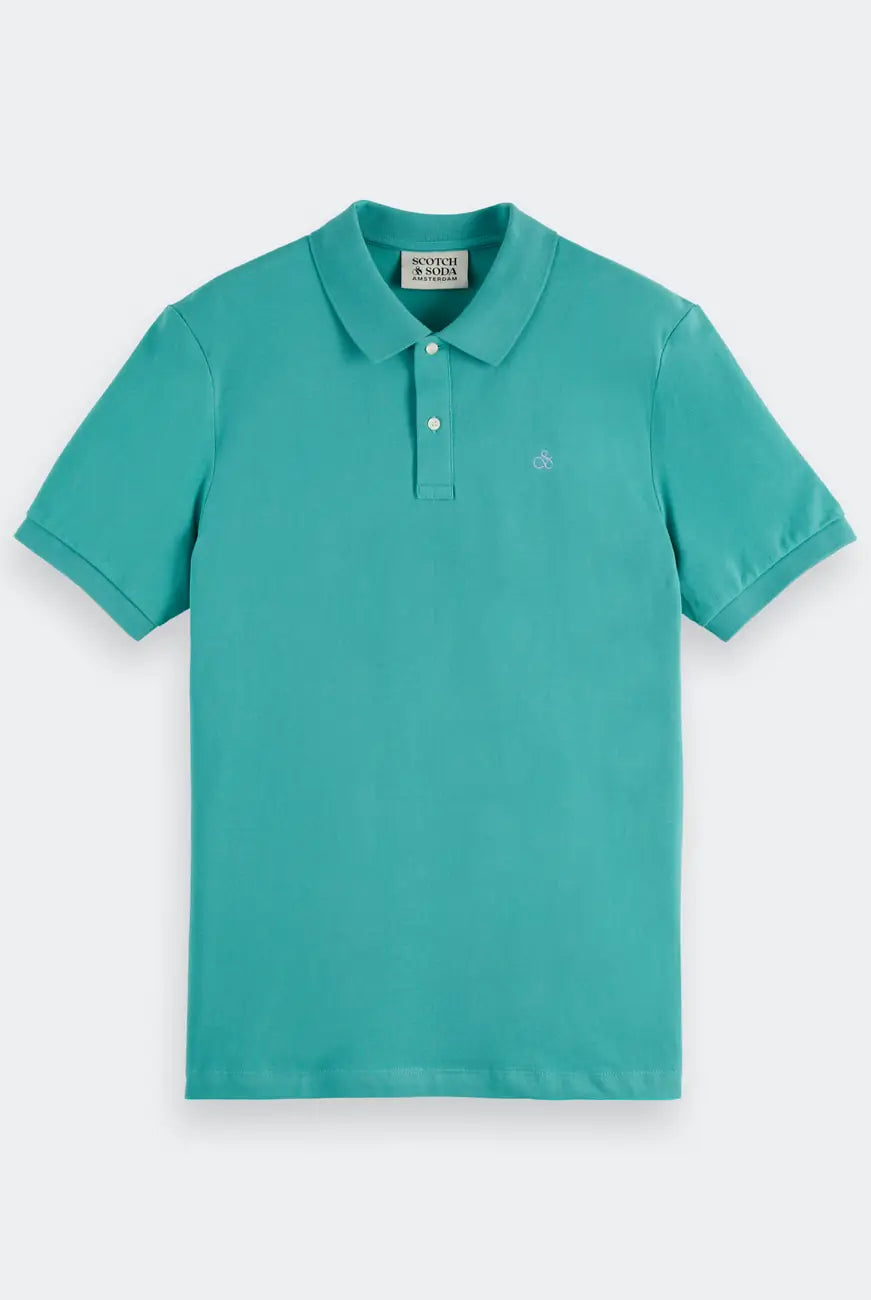 Regular Fit Polo flat lay front view by Scotch & Soda