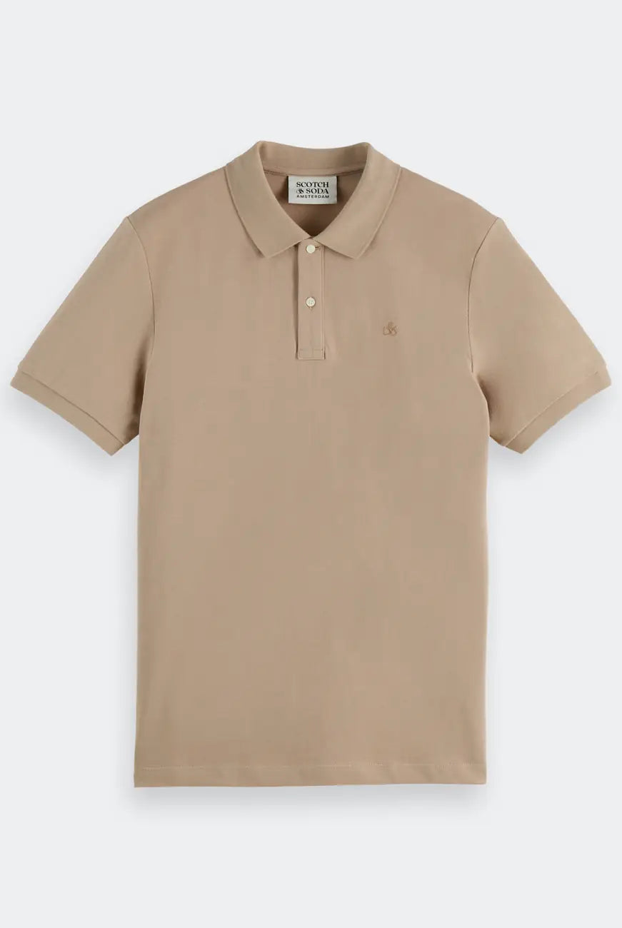Regular Fit Polo flat lay front view by Scotch & Soda