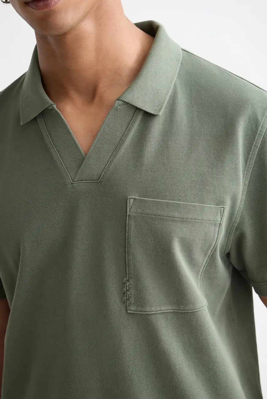 Pique Relaxed Polo detail view by Scotch & Soda