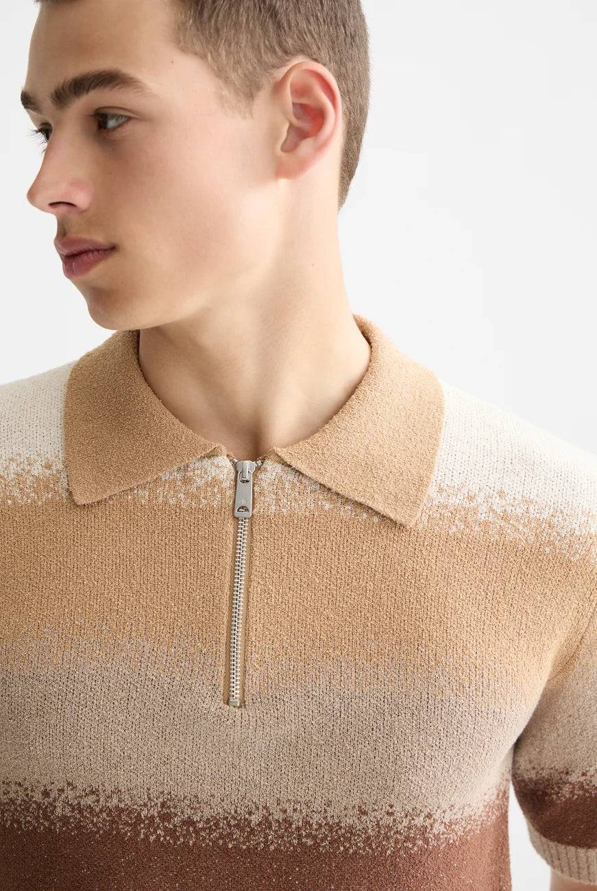 Knitted Degrade Polo detail view by Scotch & Soda