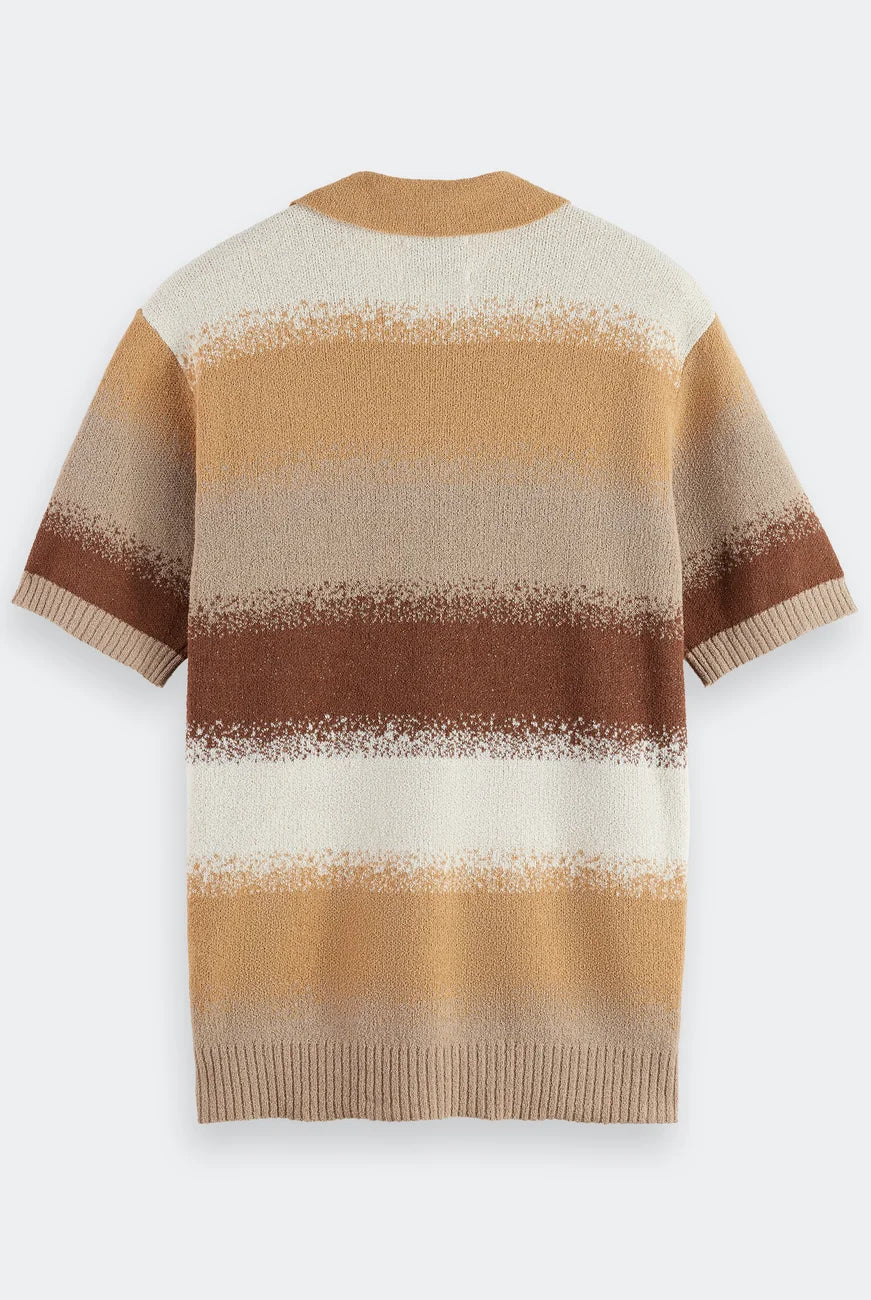 Knitted Degrade Polo flat lay back view by Scotch & Soda