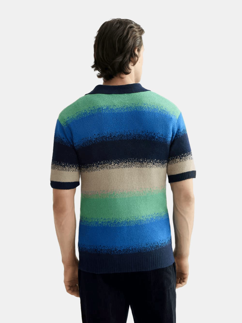 knitted-degrade-polo-1 back view by Scotch & Soda