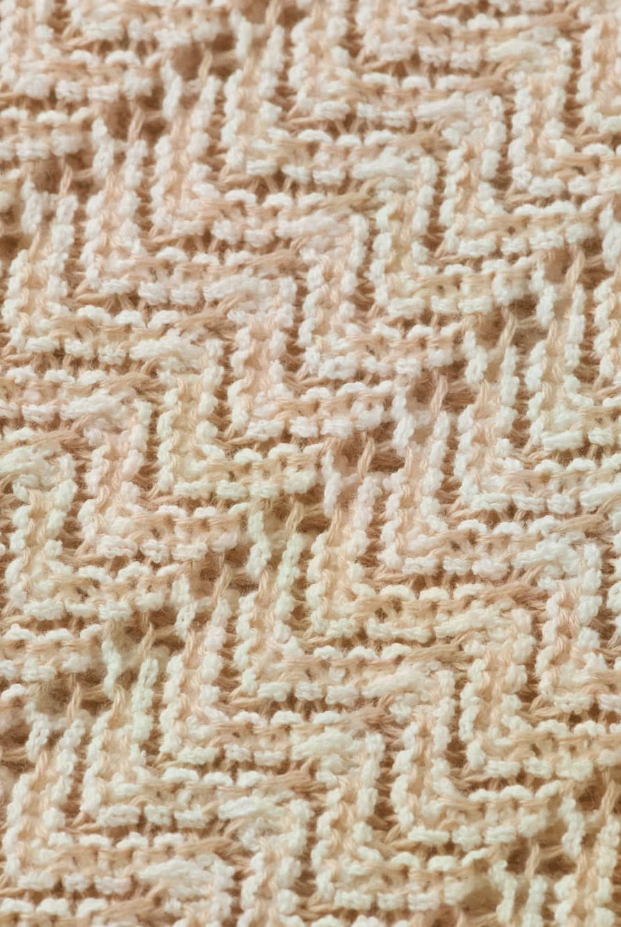 open-structured-knitted-v-neck-polo detail view by Scotch & Soda