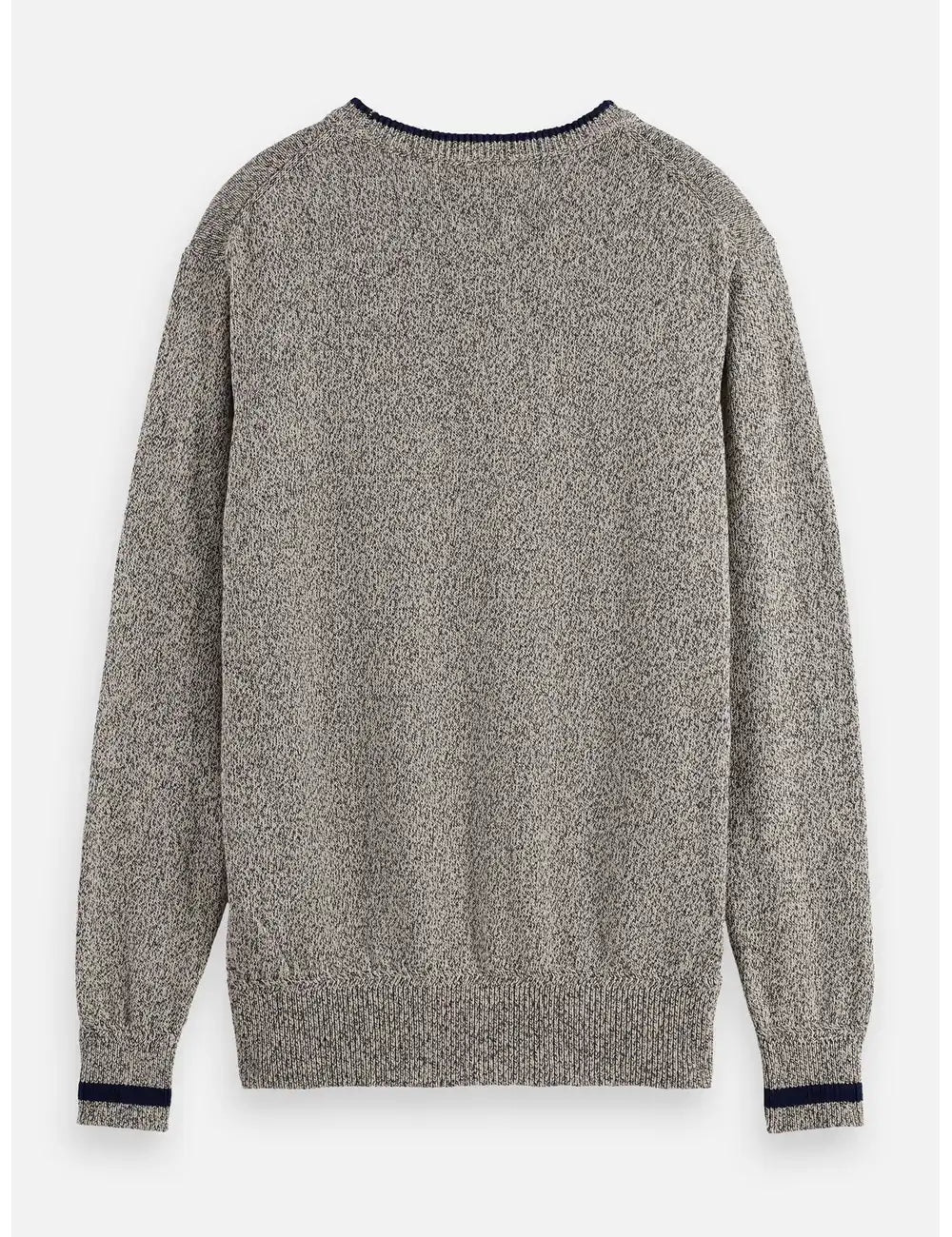 Melange Regular Fit Crew Neck back view showing fit and finish by Scotch & Soda