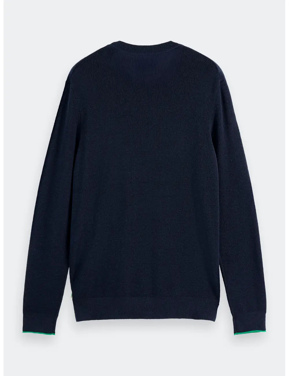 Linen Blend Crew Neck flat lay back view by Scotch & Soda