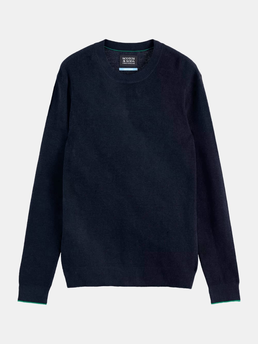linnen-blend-crew-neck front view by Scotch & Soda