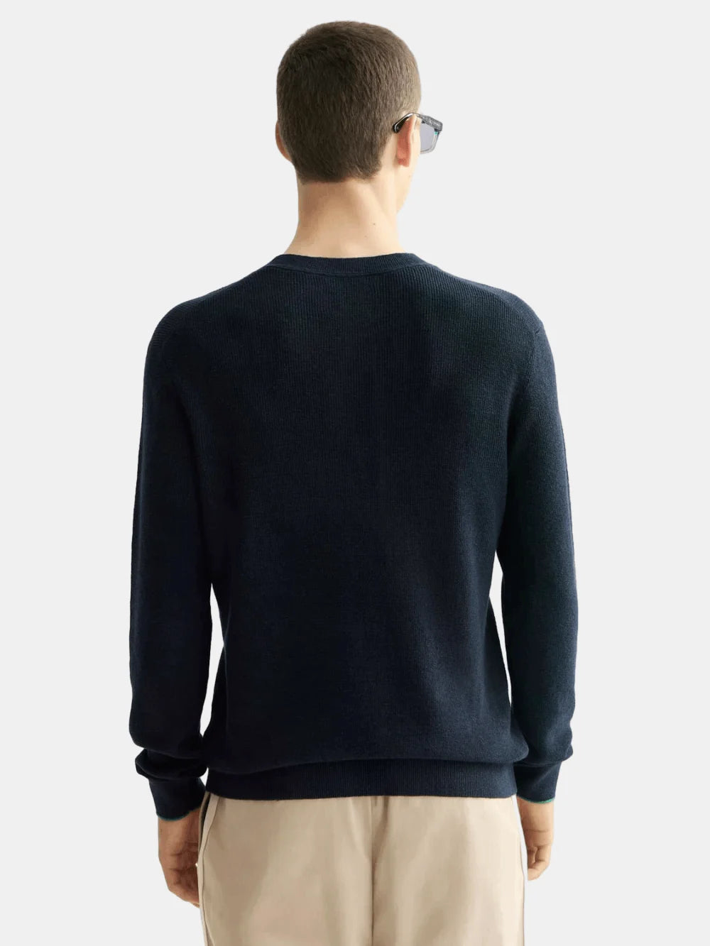 linnen-blend-crew-neck back view by Scotch & Soda