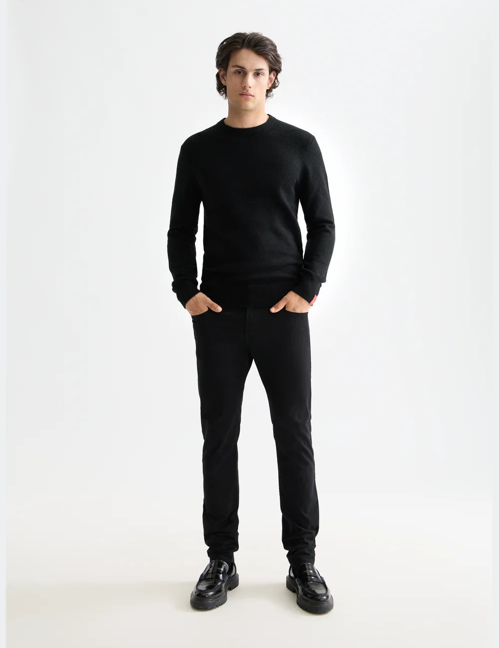 Soft Knit Crew Neck flat lay front view by Scotch & Soda