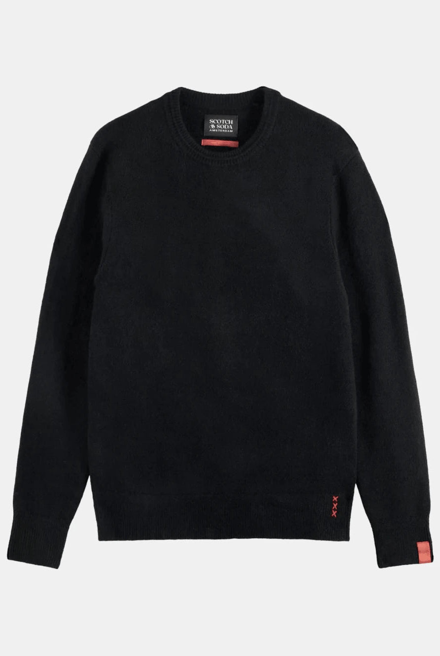 soft-knit-regular-fit-crew-neck front view by Scotch & Soda