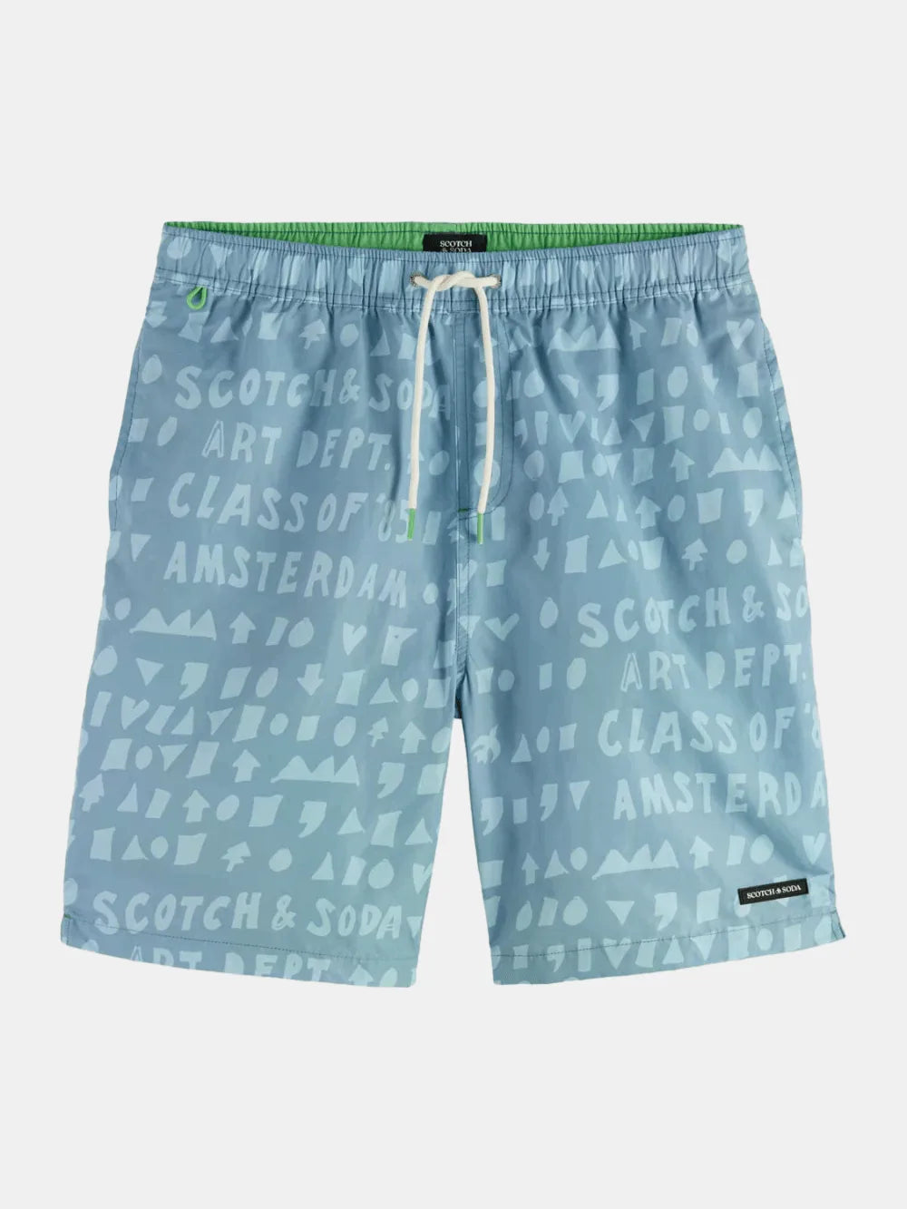 printed-longer-length-swim-shorts back view by Scotch & Soda