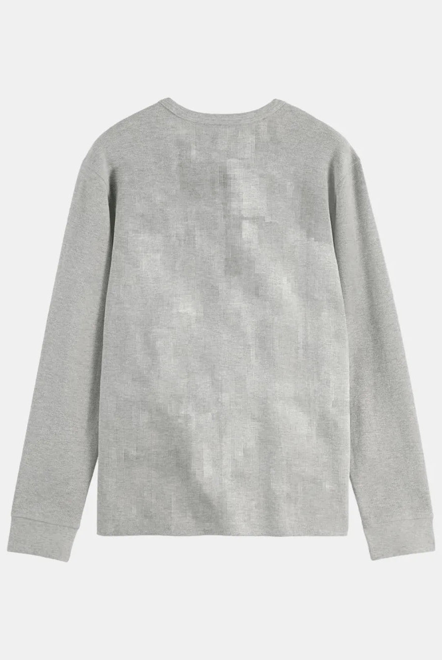 waffle-t-shirt-ls back view by Scotch & Soda