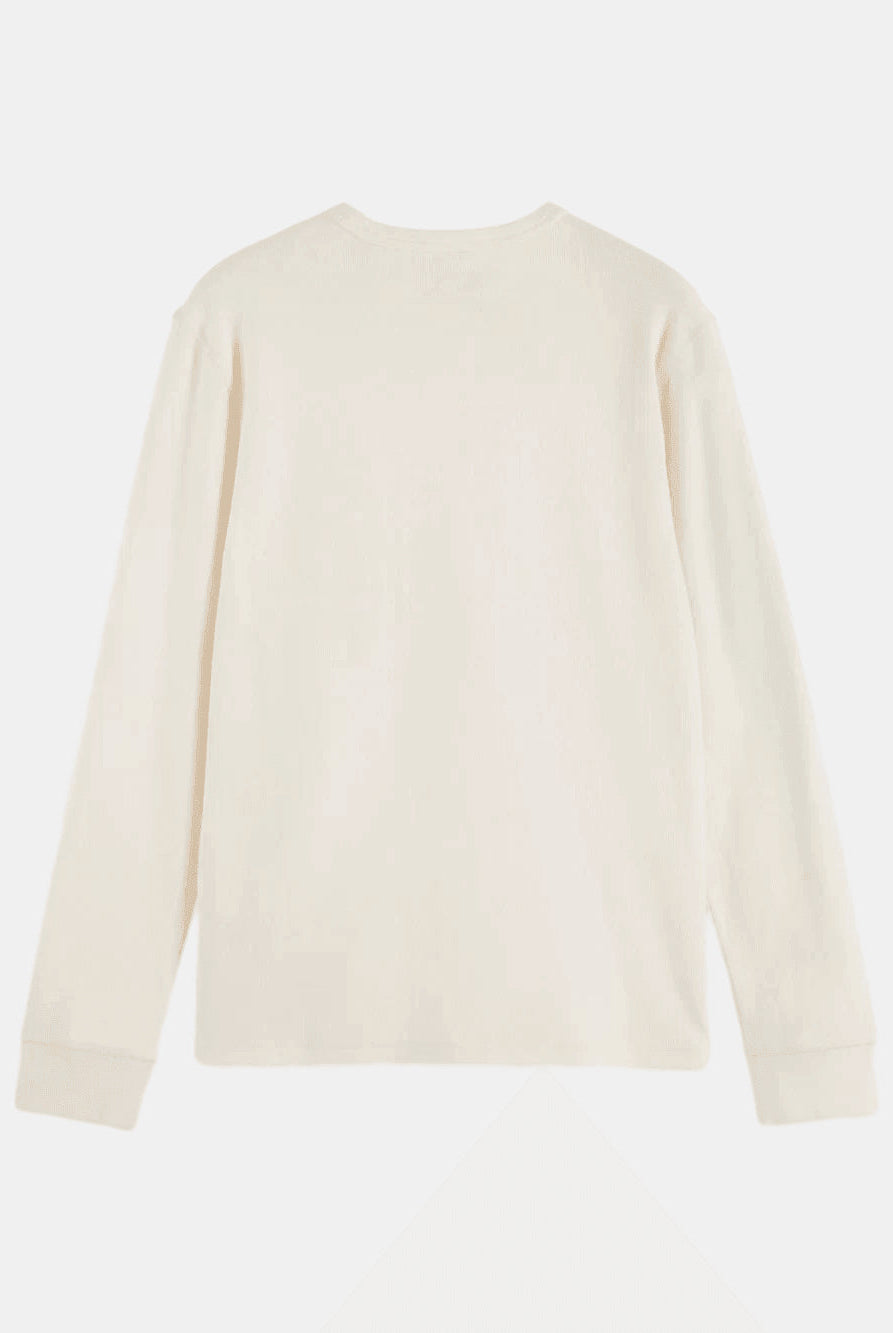 waffle-t-shirt-ls-1 back view by Scotch & Soda