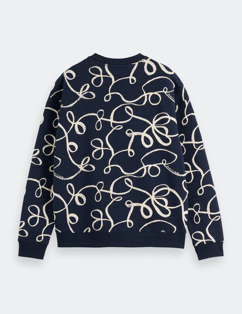 Aop Sweatshirt flat lay back view by Scotch & Soda