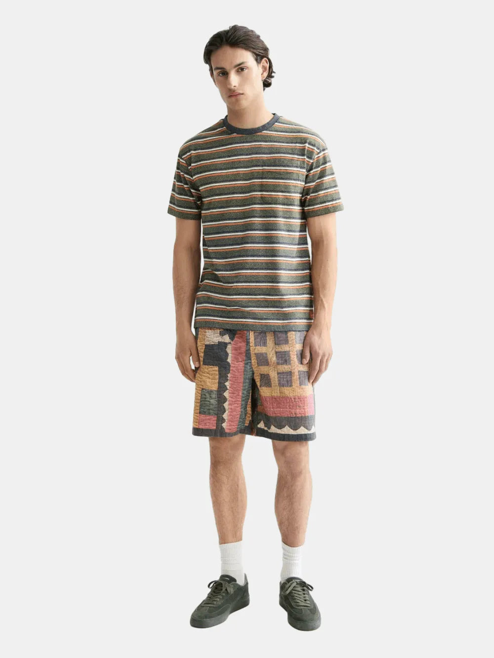 Printed Patchwork Cotton-Poplin Loose Fit Bermuda - Scotch & Soda