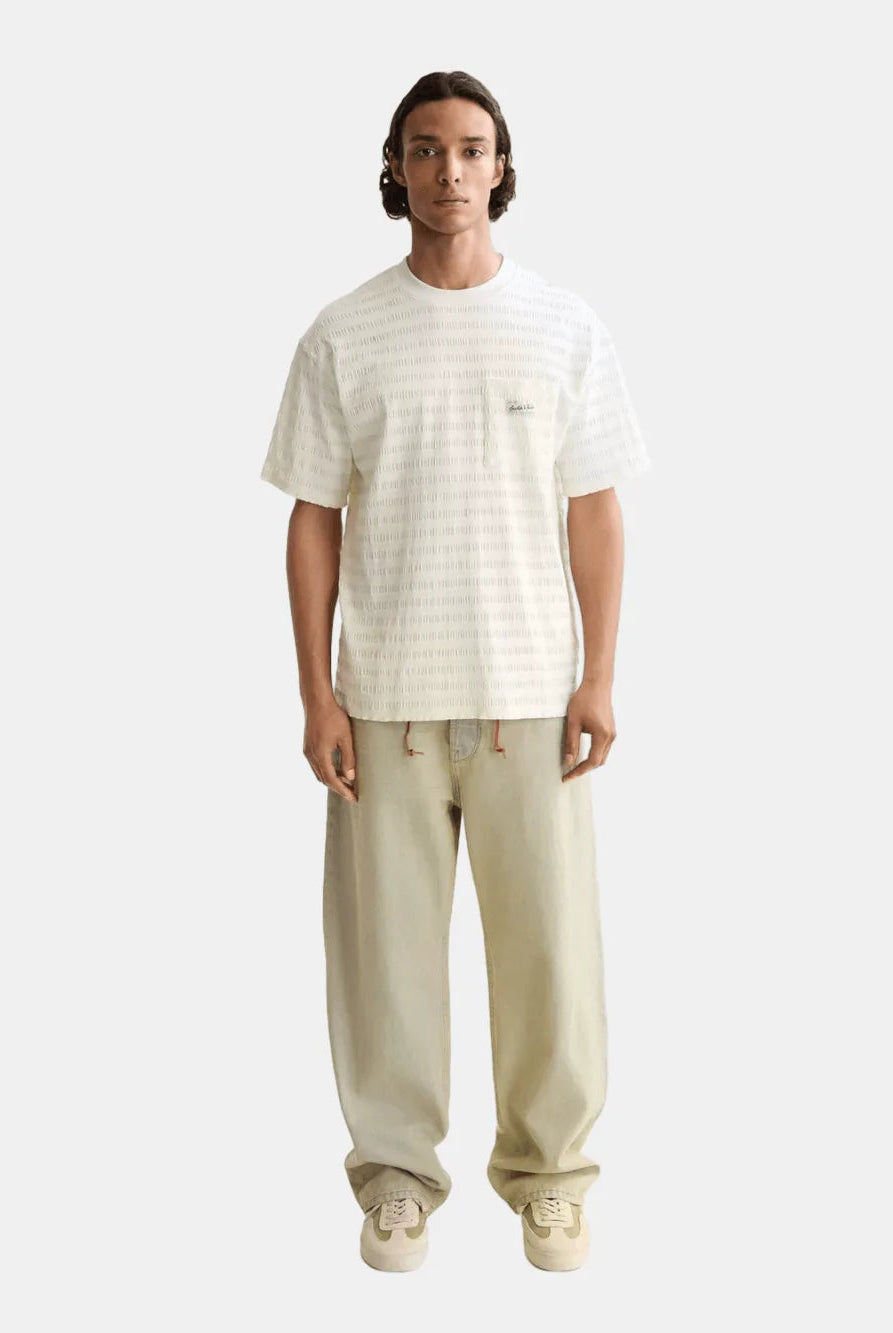 Relaxed-fit horizontal textured t-shirt - Scotch & Soda
