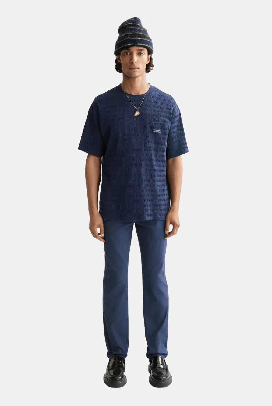 Relaxed-fit horizontal textured t-shirt - Scotch & Soda
