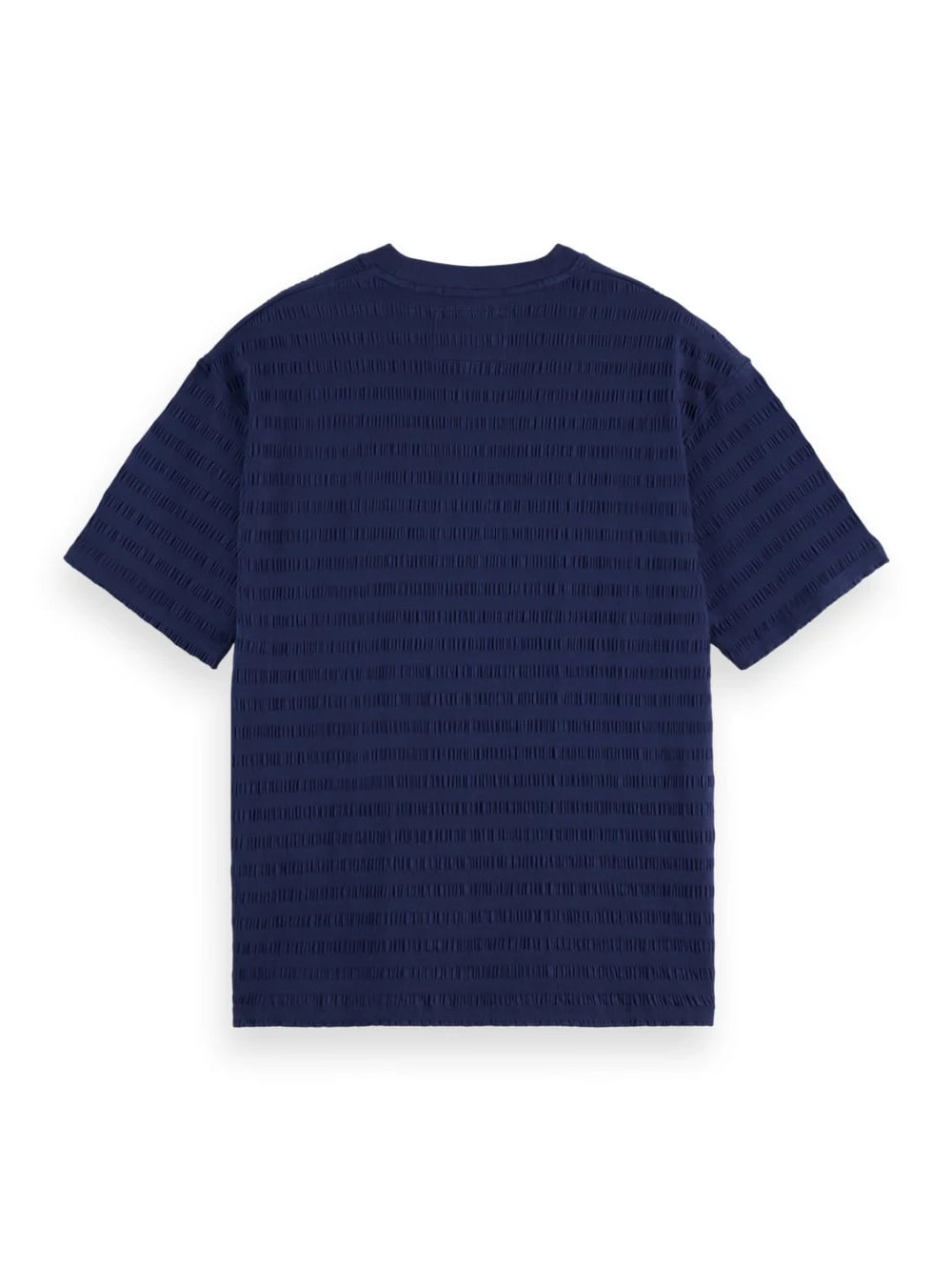 relaxed-fit-horizontal-textured-t-shirt detail view by Scotch & Soda