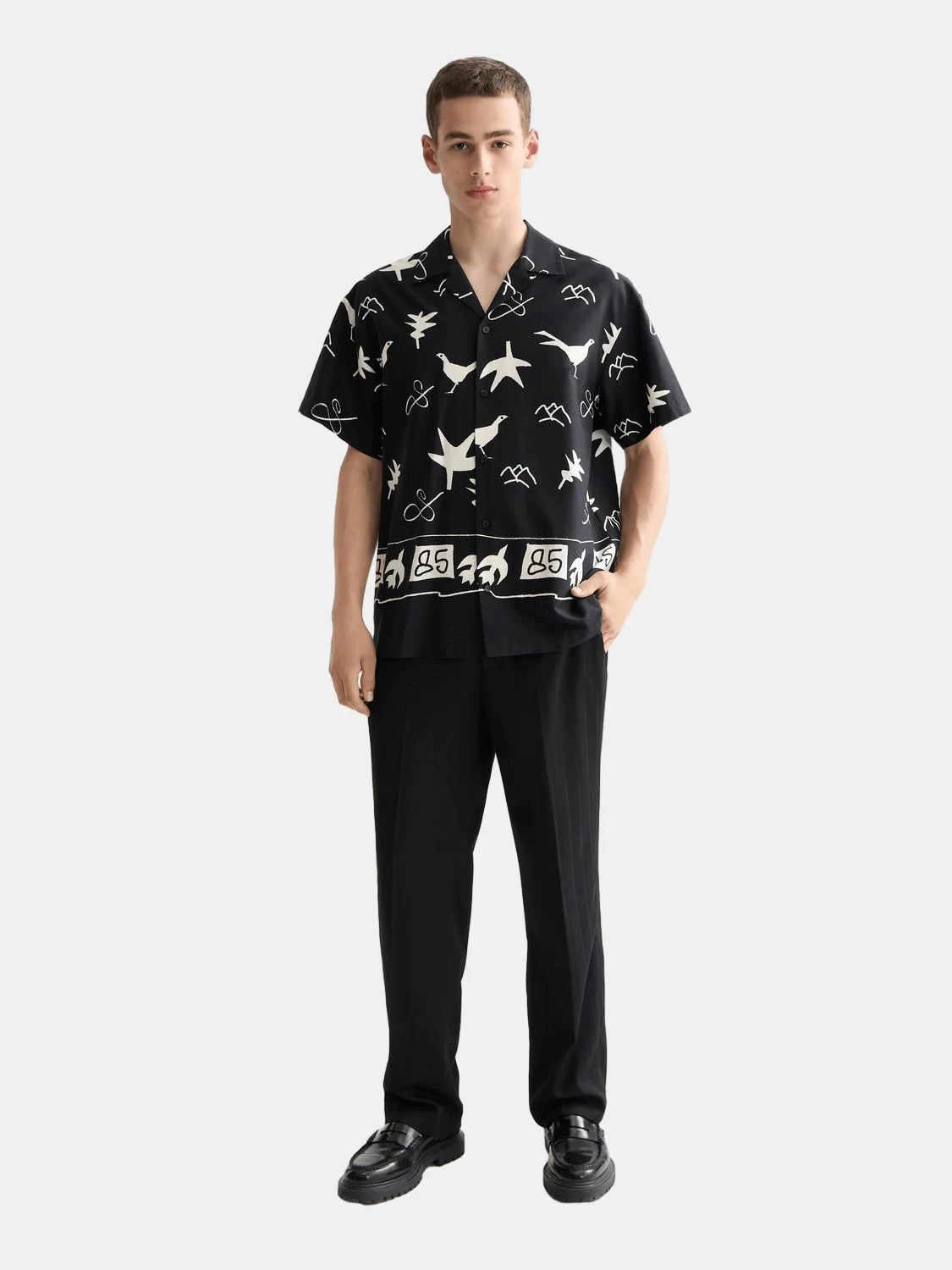Placed Print Short-Sleeved Shirt - Scotch & Soda